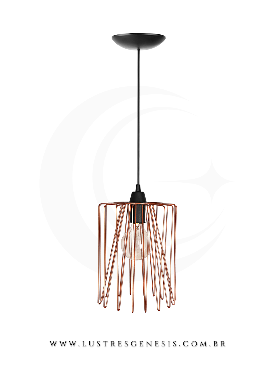 Luminária Pendente Industrial Aramado Preto Modelo Aranha Geometrico para Bancada Cozinha Área Gourmet Lavabo Sala de Jantar